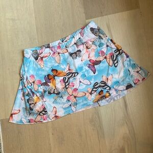 NWOT! SOFIBELLA LITE BUTTERFLY PRINT 13" Tennis PICKLEBALL ATHLETIC SKIRT Size S